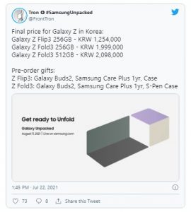 Samsung Galaxy Z Flip 3 dan Z Fold 3 Lebih Murah? liputantimes.com