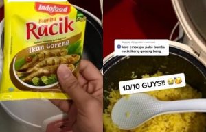masak nasi pakai bumbu ikan goreng