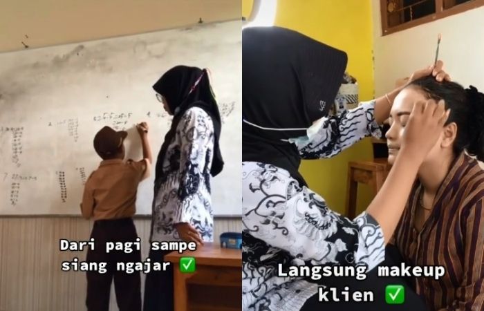 guru honorer jadi mua