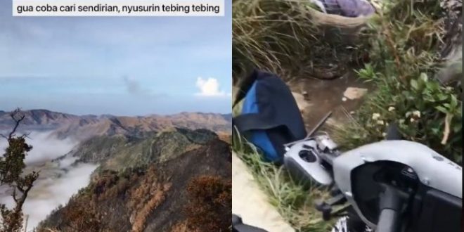 drone 70 juta jatuh ke tebing