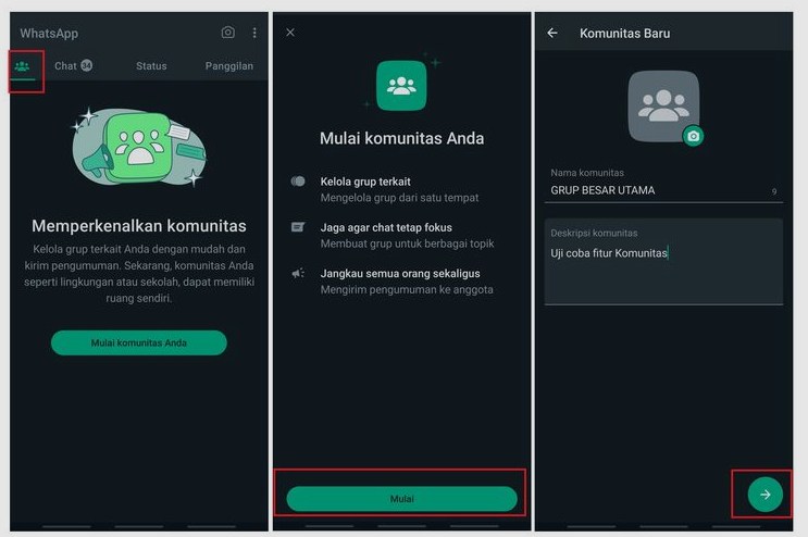 fitur komunitas whatsapp