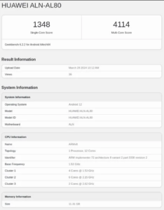 huawei p70 pro geekbench