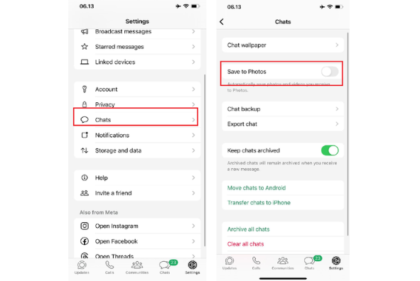 cara matikan download otomatis WhatsApp di Hp iPhone 1