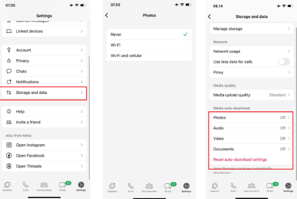 cara matikan download otomatis WhatsApp di Hp iPhone 2