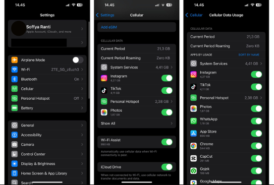 Cara Mengetahui Aplikasi Paling Boros Kuota di iphone