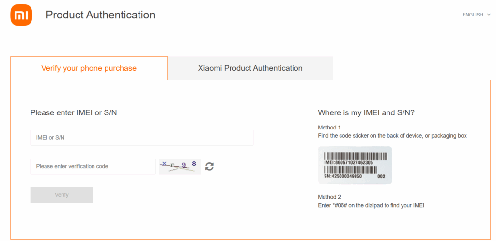 cek imei xiaomi