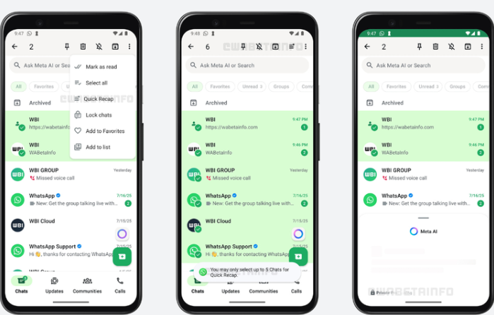 fitur quick recaps whatsapp