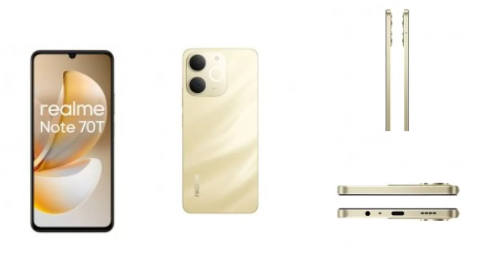 bentuk Realme Note 70T